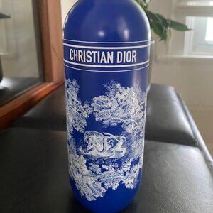 Christian Dior Blue Stainless Steel Toile de Jouy Clima Water Bottle